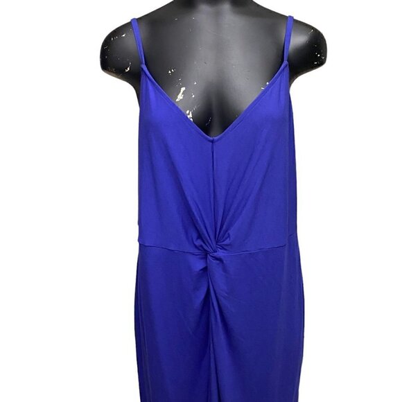 NEW AVA & VIV Twist Front Midi Dress in Royal Blue Size XXL - Picture 4 of 7